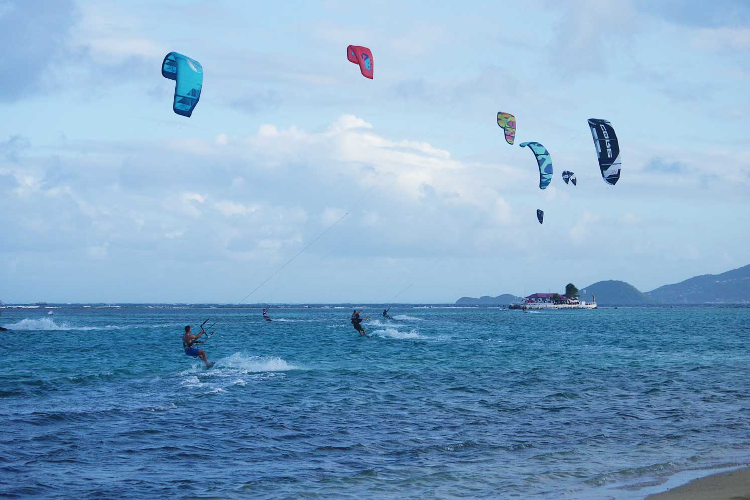 Kitesurfing and Sailing Blend in St Vincent and the Grenadines